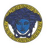 Versace medusa blue logo - Embroidery Design - FineryEmbroidery